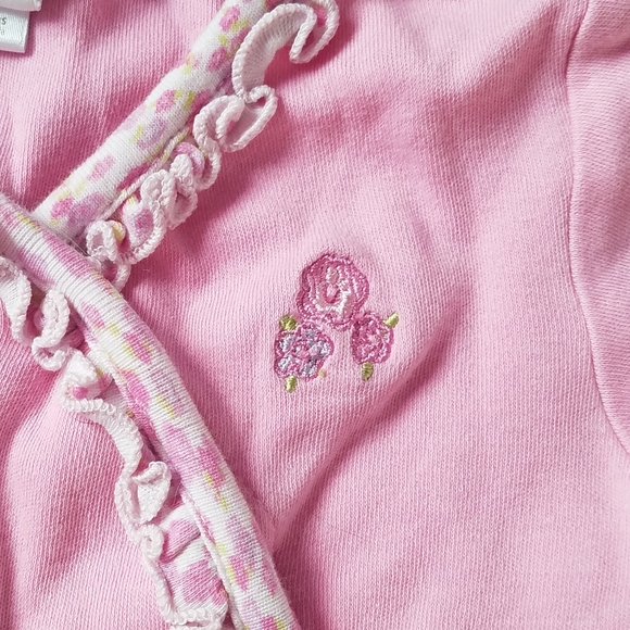 Adorable 2pc Pink Matching Wrap Top and Pants Set - Picture 7 of 8